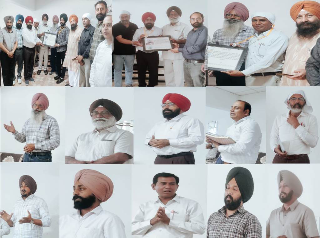 Punjabi Teachers Association Haryana Honors Litterateurs Dr Mander Prof Jagdeep and Hansraj at State Level